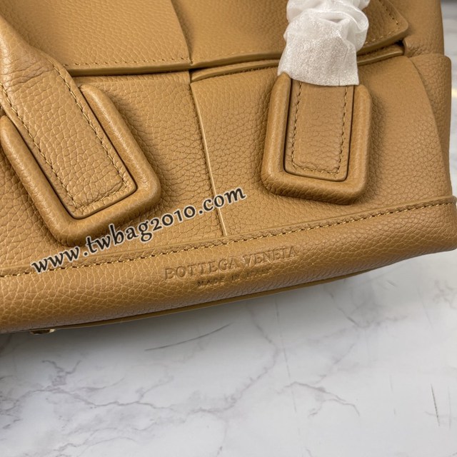 Bottega veneta高端女包 KF008 寶緹嘉荔枝紋焦糖arco29 BV經典款mini手拎肩背包  gxz1216
